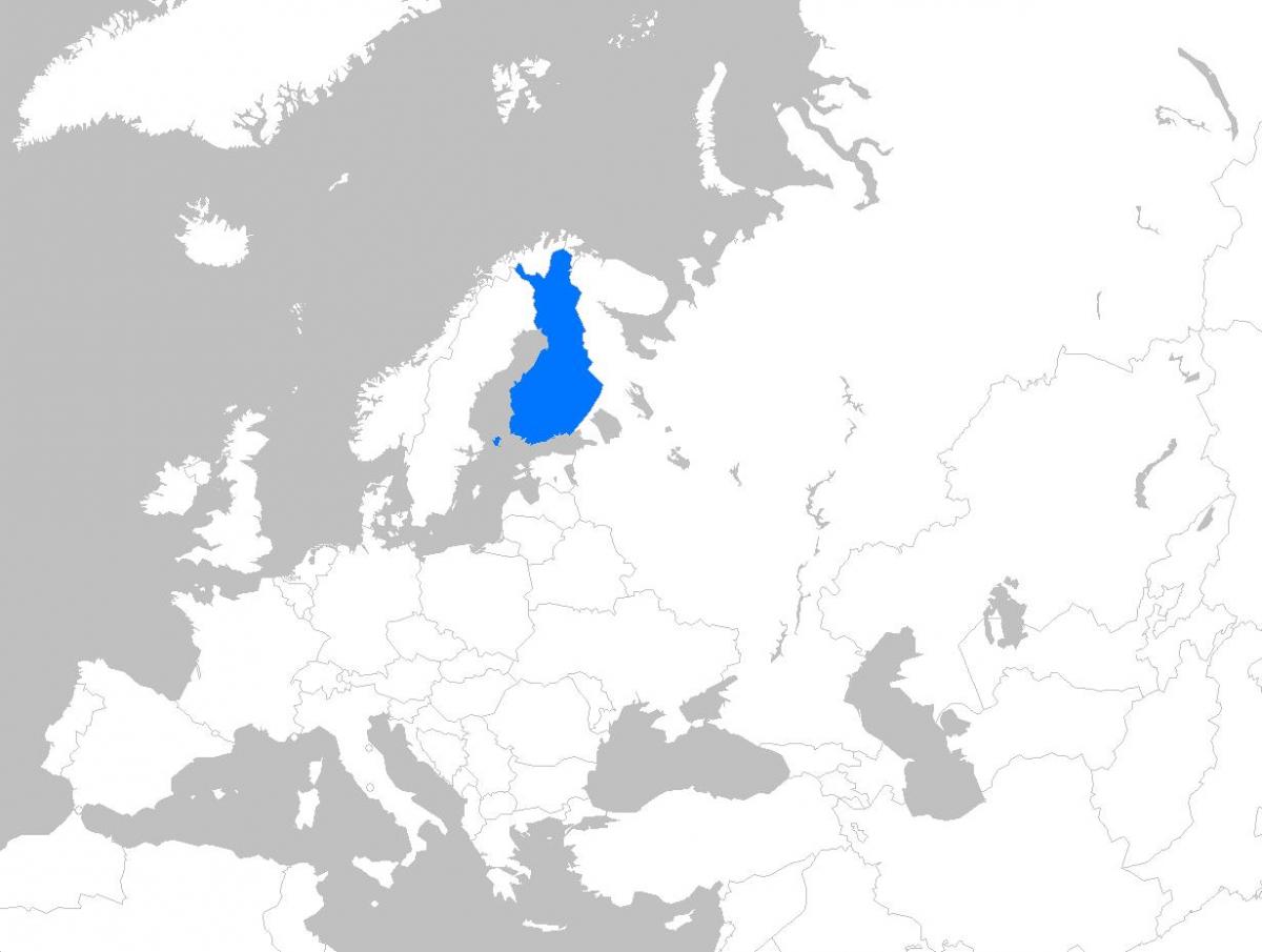 Finland op die kaart van europa
