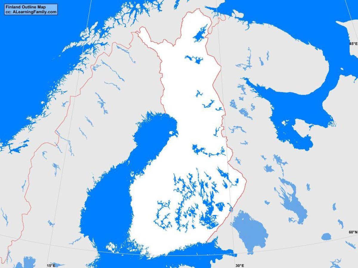 Kaart van Finland uiteensetting