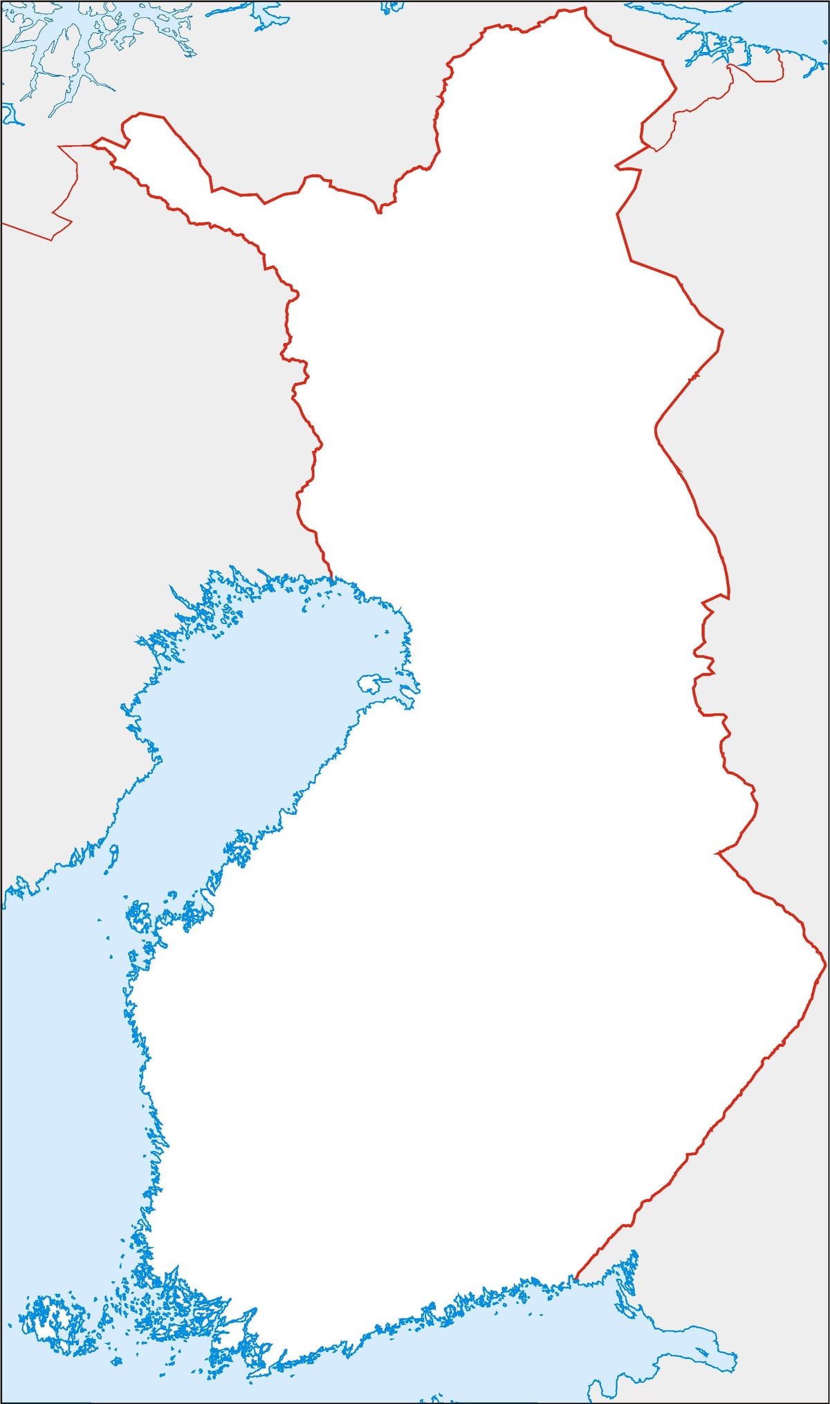 leë kaart van Finland