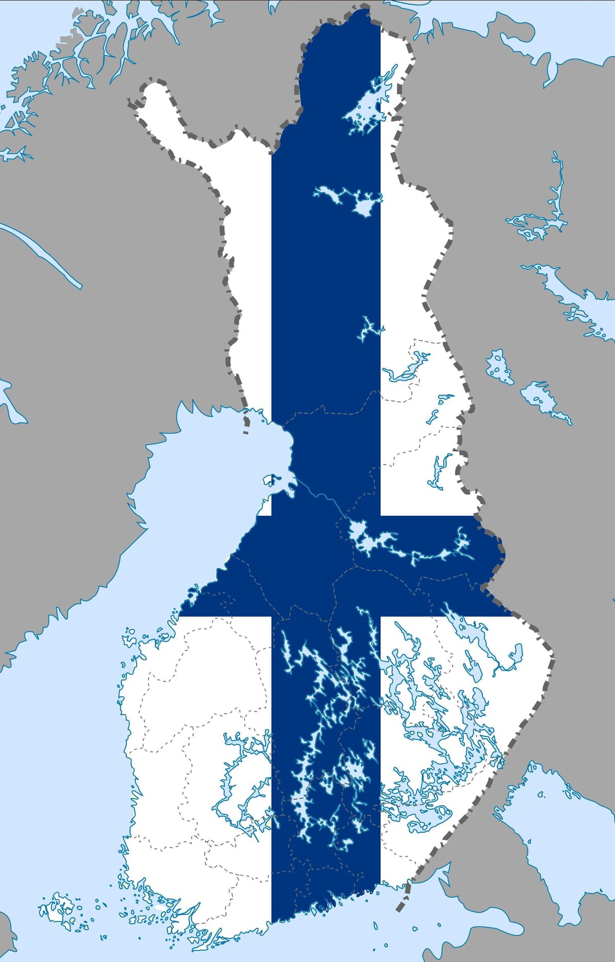 Finland kaart vlag