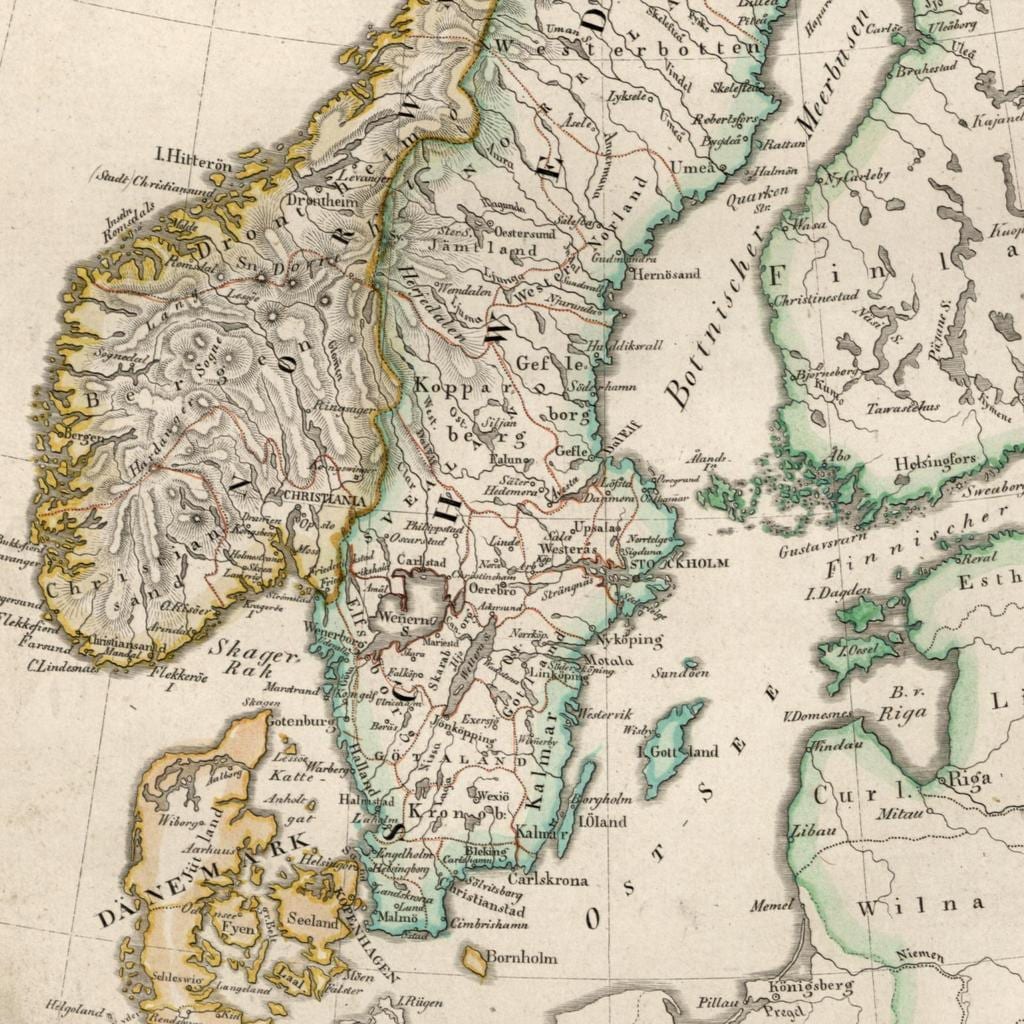 Kaart van die ou Finland