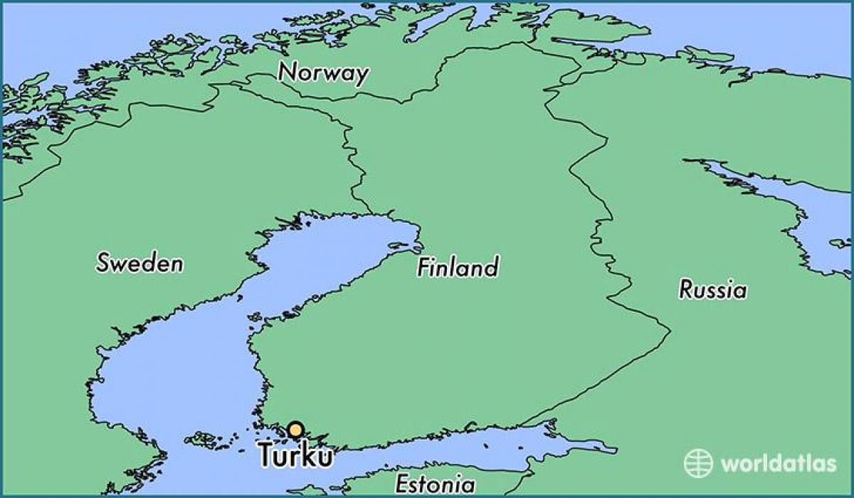 Kaart van turku Finland