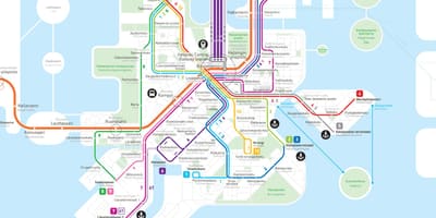 Kaart van Finland metro