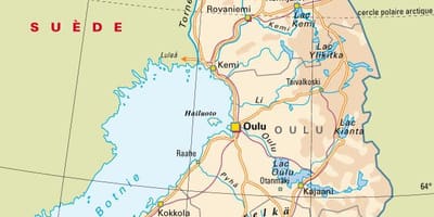 Kaart van Finland nasionale parke
