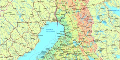 Kaart van Finland pad