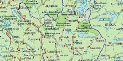 Kaart van Finland stap