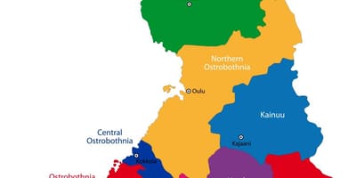 Finland provinsies kaart