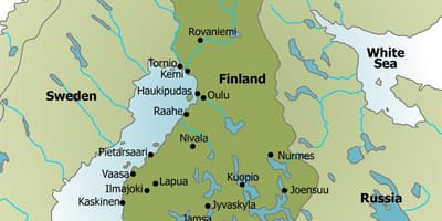 Kaart van kampeer Finland